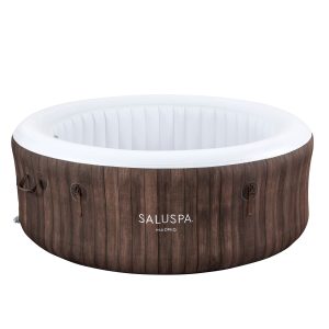 SaluSpa Madrid AirJet Hot Tub Liner Replacement. Brown Wood Grain