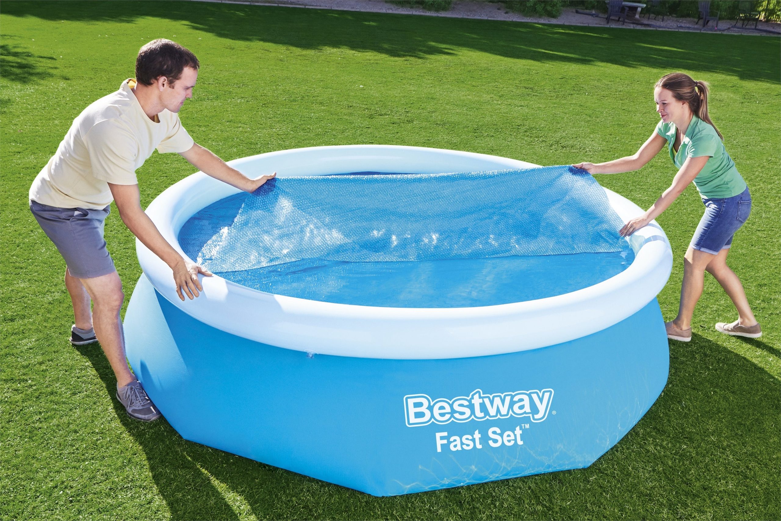 Bestway Round Solar Pool Cover for 10' Above Ground Pools - Image 2